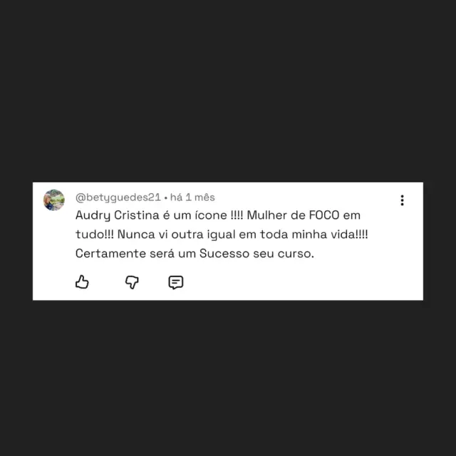 Depoimento 8 de aluna da comunidade